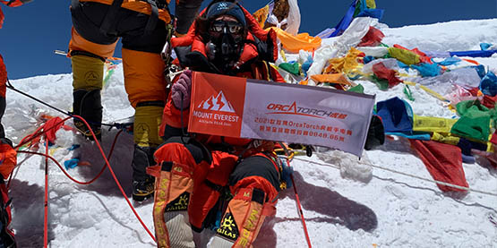 OrcaTorch on the Top of the Mount Everest in 2021