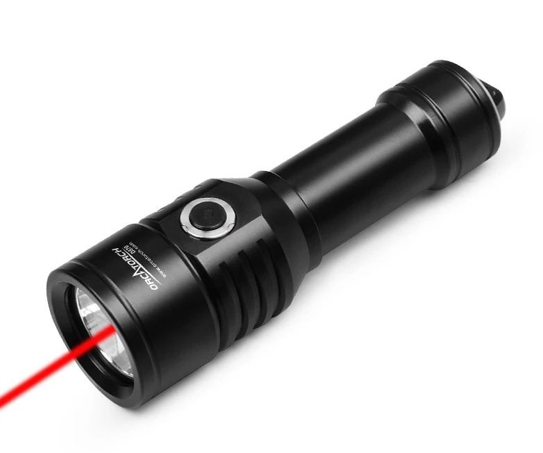 OrcaTorch diving flashlight D570-RL with two light sources