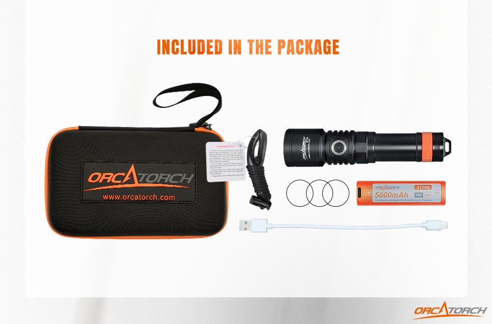 Orcatorch D710 Dive Light Package