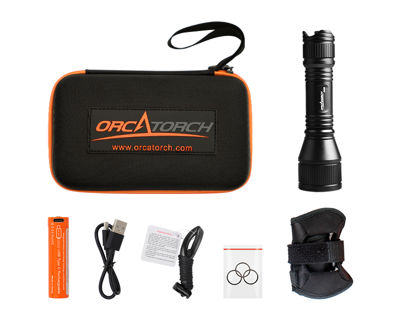 OrcaTorch D550 dive light package