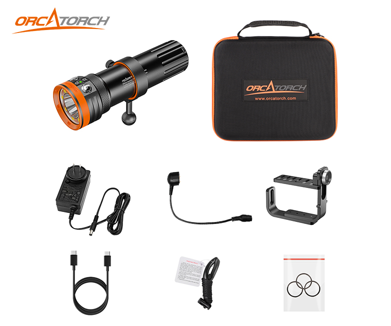 OrcaTorch FlexDive Video Dive Light package
