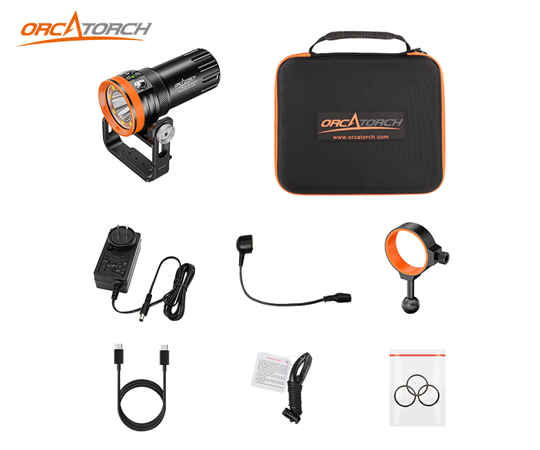 OrcaTorch FlexDive Video Dive Light package